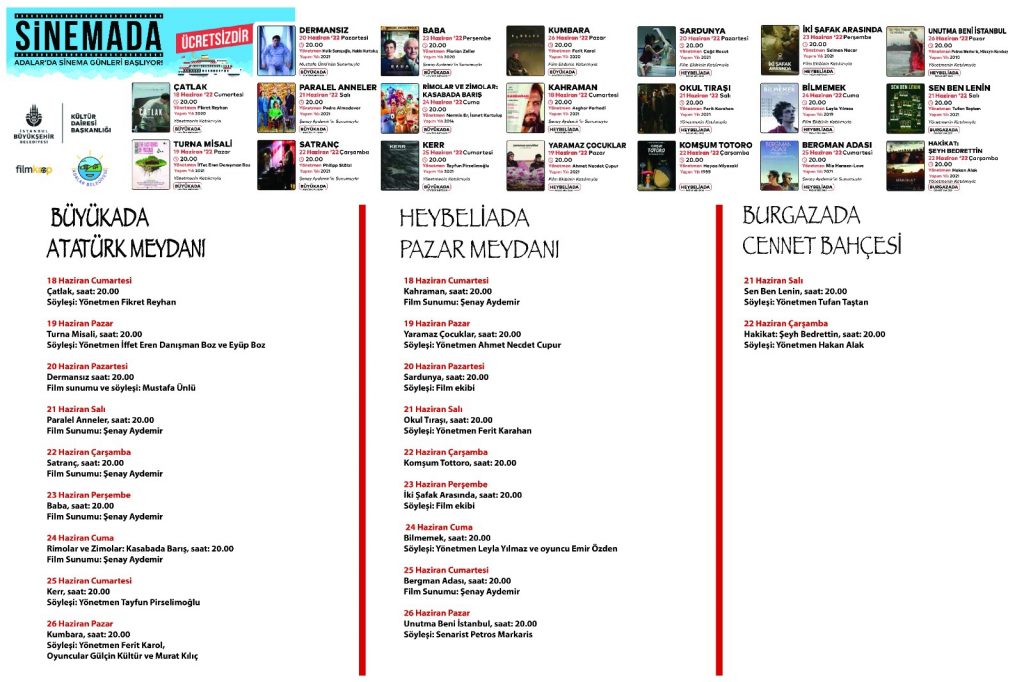 Adalarda Sinema Günleri Başladı