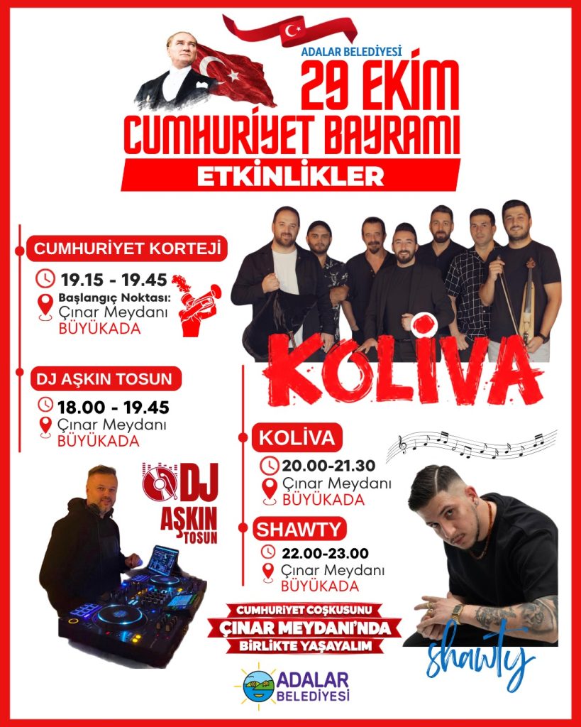 Cumhuriyetimizin 103. Yılını Büyükada’da Hep Birlikte Kutluyoruz!
